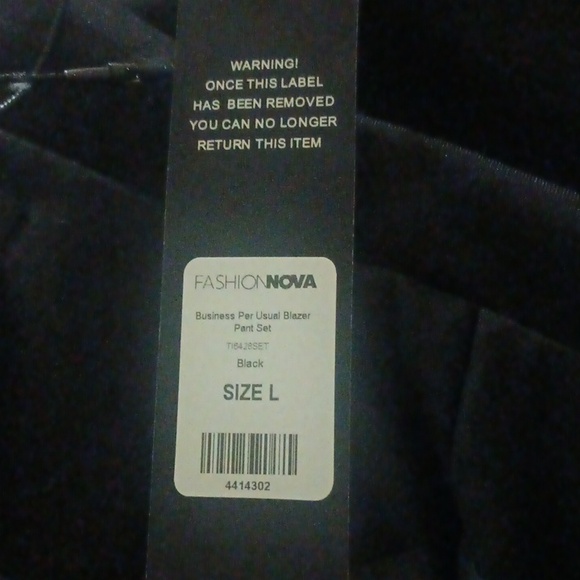 Fashion Nova Classic Black Pantsuit - Picture 3 of 5